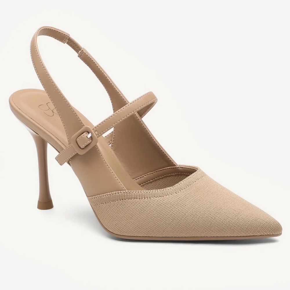 StrikeStep Elegant Stiletto Heeled Slingback Nude